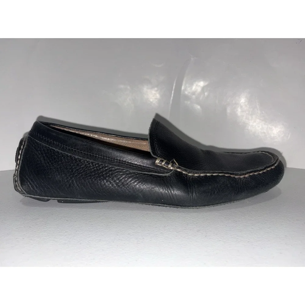 Banana Republic Black Leather Driving Moccasins Men's Slip On Shoes 9.5
